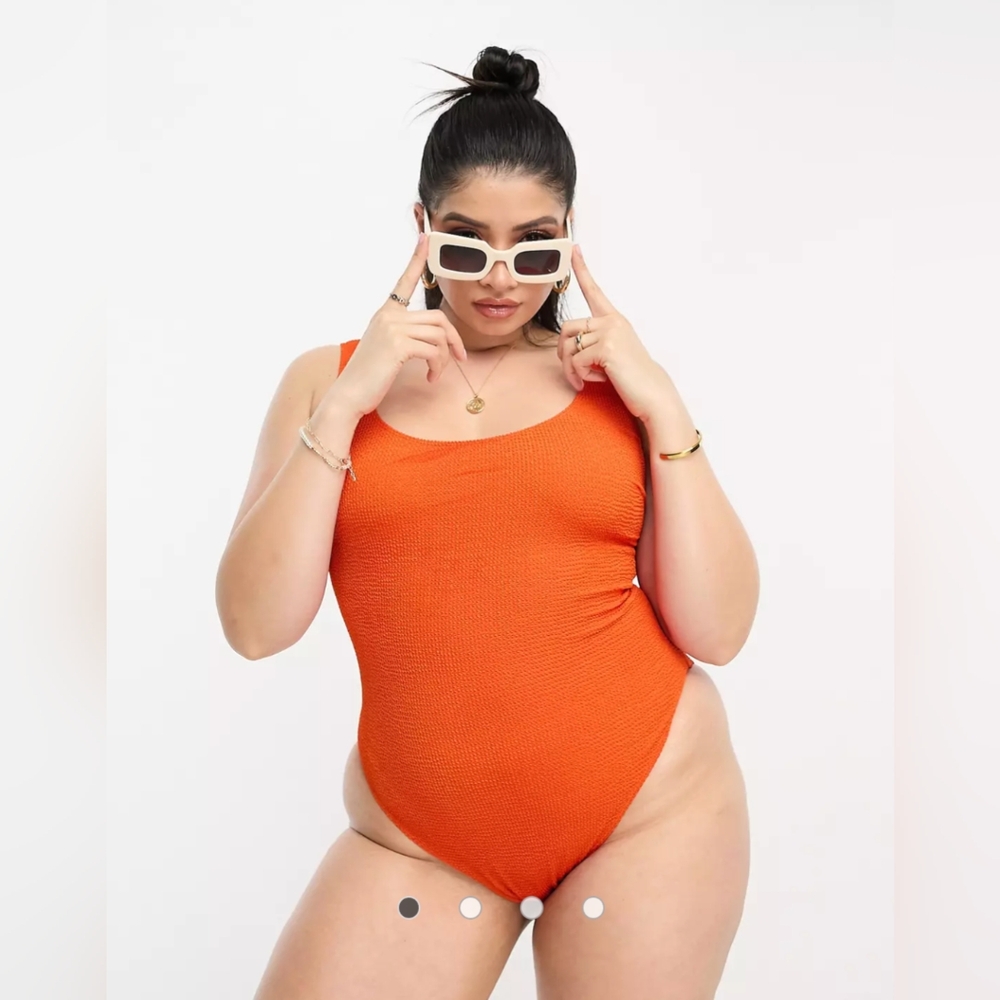 Asos One Piece Orange Swimsuit Size 16/18